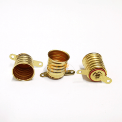 Lampenfassung E10, 10 Stück, blank, lötbar